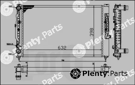 Abakus 053-017-0056 — Radiator, engine cooling
