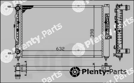 Abakus 053-017-0057 — Radiator, engine cooling