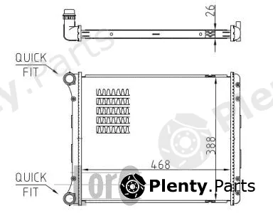 Abakus 003-017-0038-B — Radiator, engine cooling