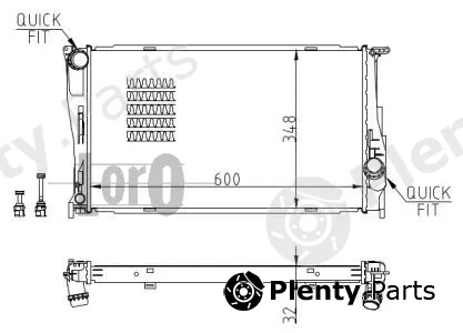 Abakus 004-017-0035-B — Radiator, engine cooling