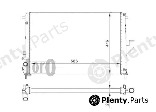 Abakus 010-017-0002 — Radiator, engine cooling