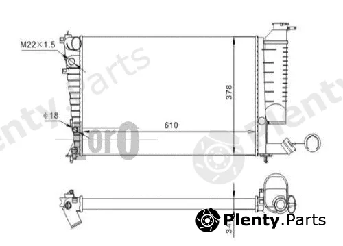 Abakus 009-017-0042 — Radiator, engine cooling