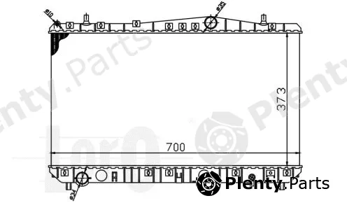Abakus 007-017-0001 — Radiator, engine cooling