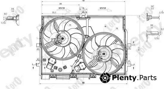 Abakus 016-014-0014 — Fan, engine cooling