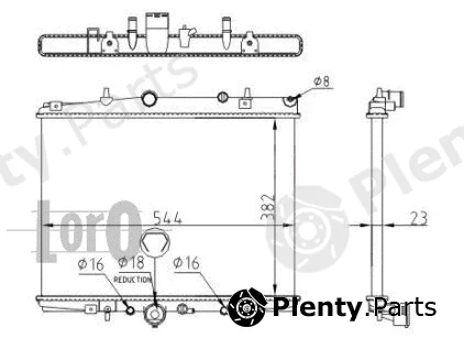 Abakus 038-017-0030 — Radiator, engine cooling