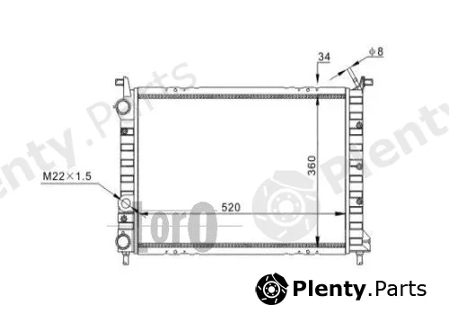 Abakus 016-017-0011 — Radiator, engine cooling