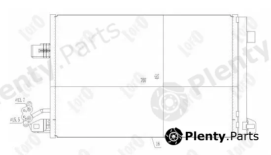 Abakus 053-016-0034 — Condenser, air conditioning