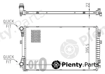Abakus 053-017-0044-B — Radiator, engine cooling