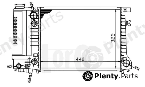 Abakus 004-017-0018 — Radiator, engine cooling