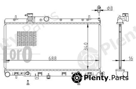 Abakus 049-017-0002-B — Radiator, engine cooling