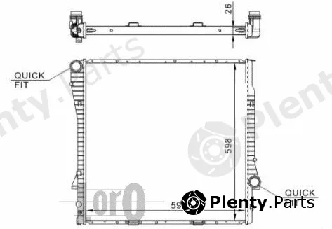 Abakus 004-017-0009 — Radiator, engine cooling