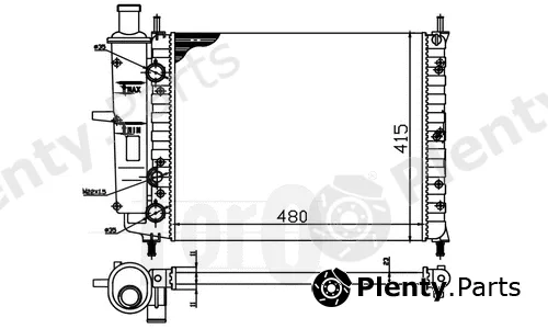 Abakus 016-017-0009 — Radiator, engine cooling