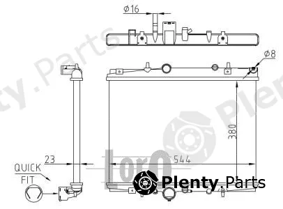 Abakus 009-017-0055 — Radiator, engine cooling