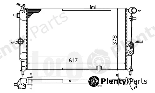 Abakus 037-017-0034 — Radiator, engine cooling