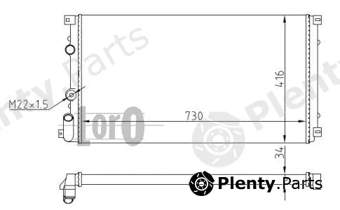 Abakus 042-017-0025 — Radiator, engine cooling