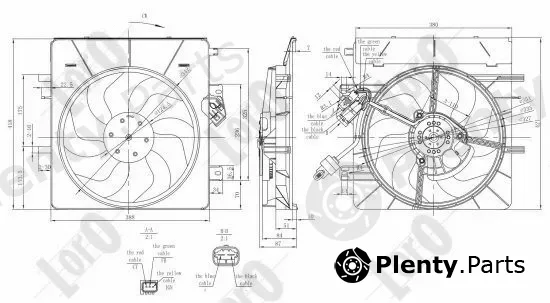 Abakus 009-014-0005 — Fan, engine cooling