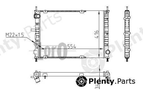 Abakus 016-017-0064 — Radiator, engine cooling
