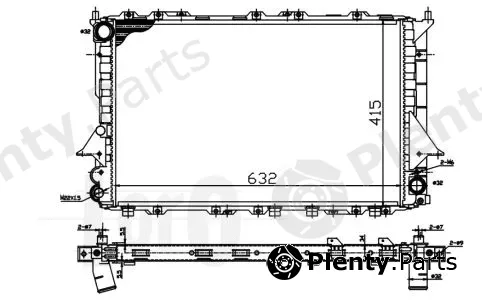 Abakus 003-017-0007 — Radiator, engine cooling