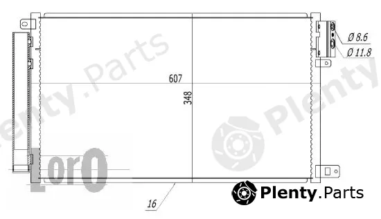 Abakus 016-016-0033 — Condenser, air conditioning