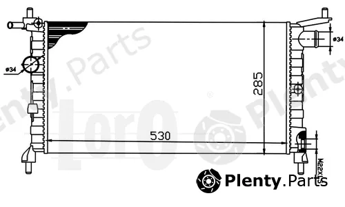 Abakus 037-017-0008 — Radiator, engine cooling