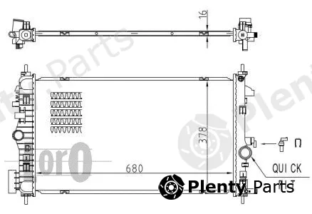 Abakus 037-017-0091-B — Radiator, engine cooling