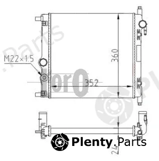 Abakus 003-017-0035 — Radiator, engine cooling