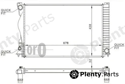Abakus 003-017-0045 — Radiator, engine cooling