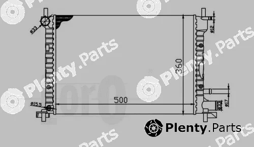 Abakus 017-017-0001 — Radiator, engine cooling