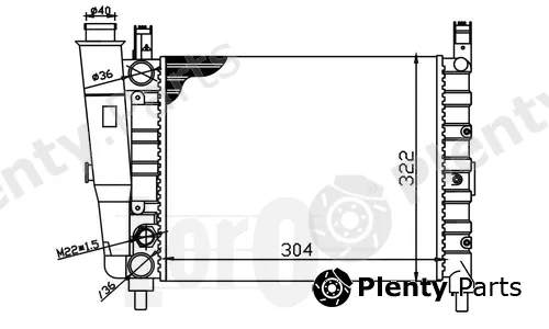 Abakus 016-017-0048 — Radiator, engine cooling