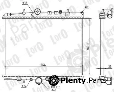 Abakus 009-017-0059 — Radiator, engine cooling