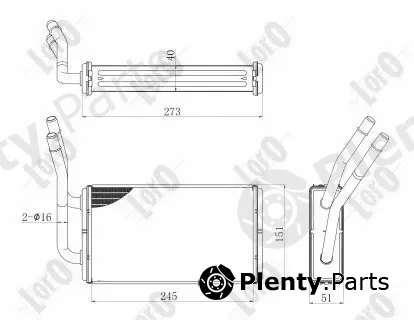 Abakus 017-015-0024-B — Heat Exchanger, interior heating