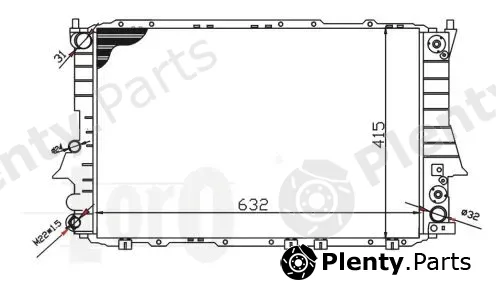 Abakus 003-017-0006 — Radiator, engine cooling