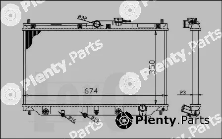 Abakus 018-017-0012 — Radiator, engine cooling