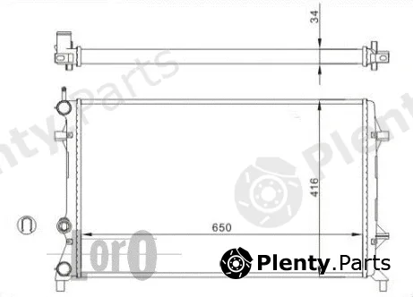 Abakus 053-017-0069 — Radiator, engine cooling
