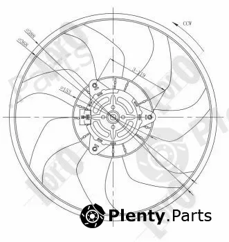 Abakus 037-014-0019 — Fan, engine cooling