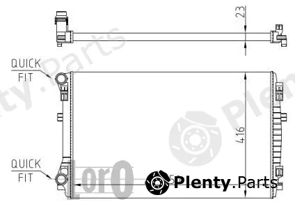 Abakus 053-017-0044 — Radiator, engine cooling