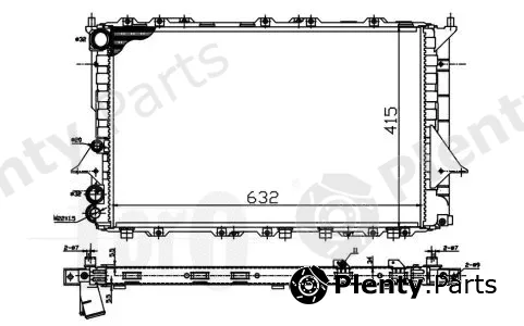 Abakus 003-017-0004 — Radiator, engine cooling