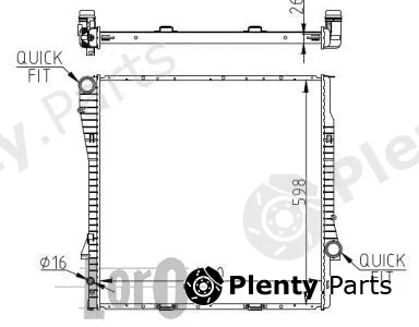 Abakus 004-017-0025 — Radiator, engine cooling