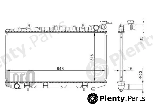 Abakus 035-017-0020 — Radiator, engine cooling