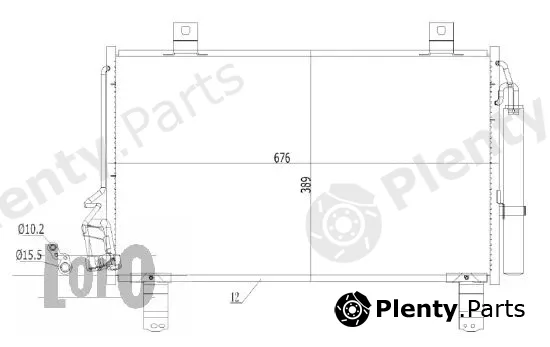 Abakus 030-016-0019 — Condenser, air conditioning