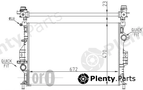 Abakus 017-017-0050 — Radiator, engine cooling