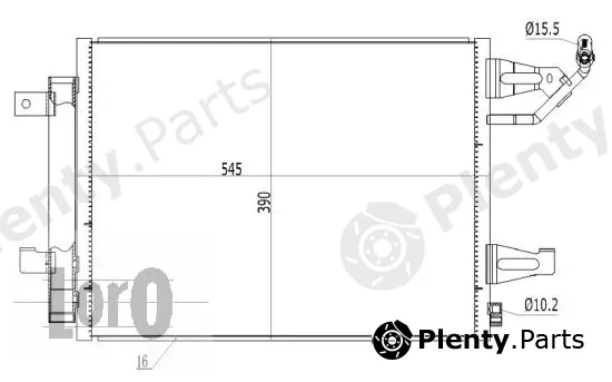 Abakus 033-016-0016 — Condenser, air conditioning