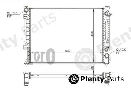 Abakus 003-017-0009 — Radiator, engine cooling