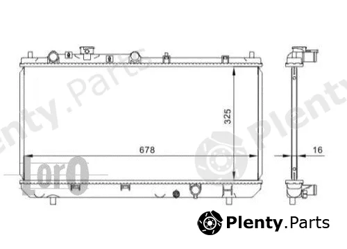 Abakus 030-017-0006 — Radiator, engine cooling