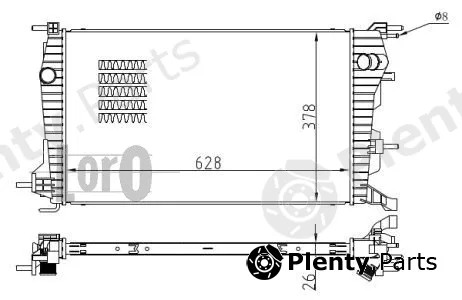 Abakus 042-017-0059-B — Radiator, engine cooling