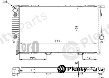 Abakus 004-017-0023 — Radiator, engine cooling
