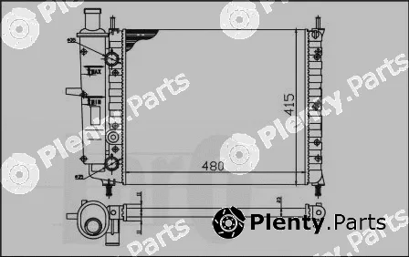 Abakus 016-017-0030 — Radiator, engine cooling