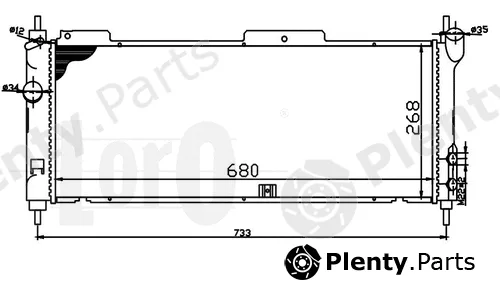 Abakus 037-017-0011 — Radiator, engine cooling