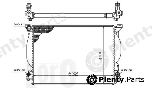 Abakus 003-017-0013 — Radiator, engine cooling