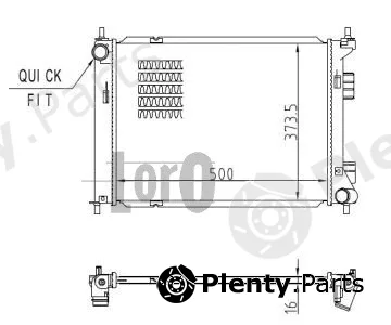 Abakus 019-017-0023-B — Radiator, engine cooling